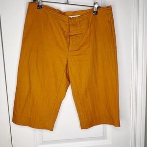 Marni Orange Flat Front Long Bermuda Shorts Size 40 low rise cotton vintage y2k
